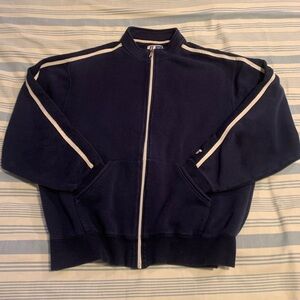 Super cool 90s Russel athletics crew neck zip up